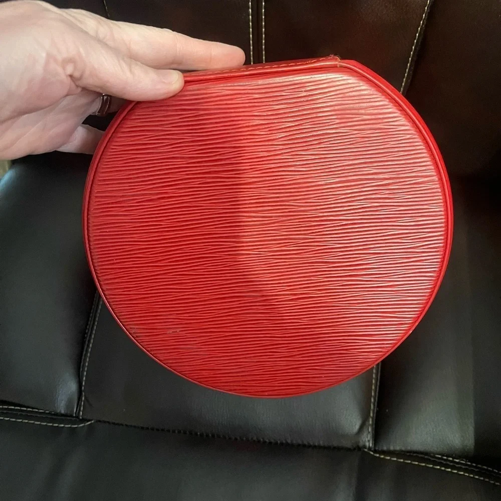 Louis Vuitton Bold Red Epi Leather Cosmetic Case